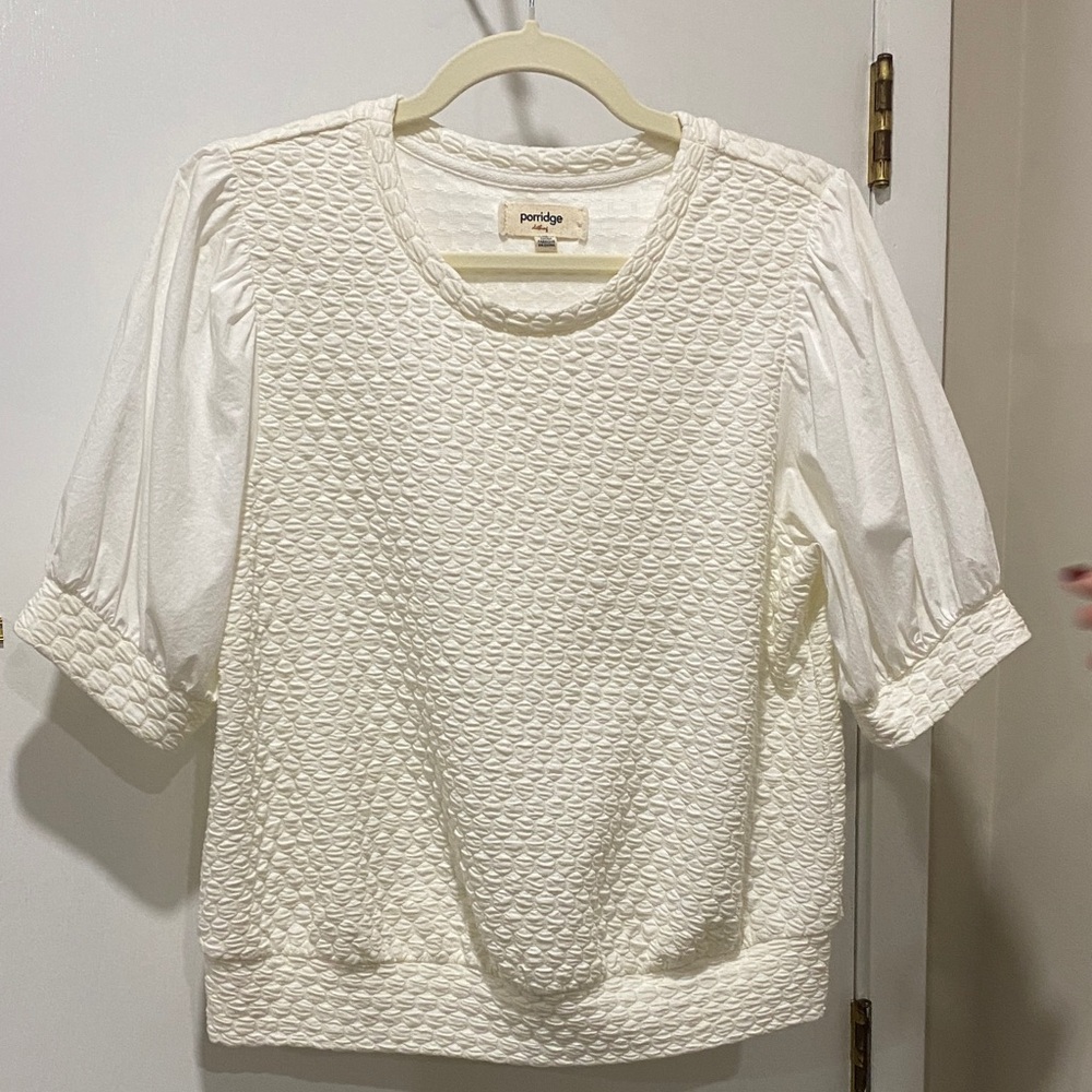 Porridge blouse off white- medium size barely worn